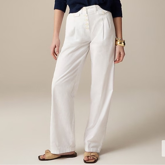 J crew Pleated button-front pant in chino - Picture 1 of 5